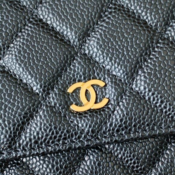 🍀Chanel Wallet On Chain Quilted Lambskin Black - Picture 5 of 9